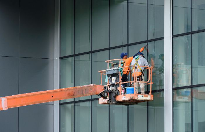 High rise window cleaning